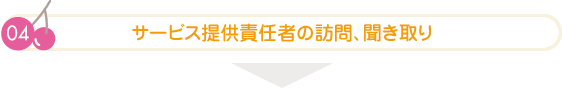 サービス提供責任者の訪問、聞き取り