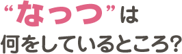 “なっつ”は何をしているところ？