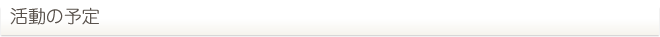活動の予定
